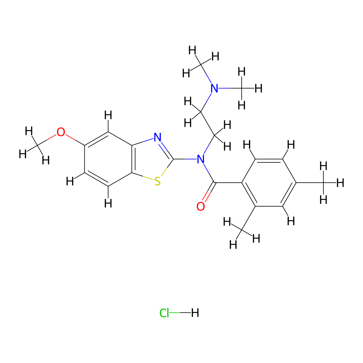 N-(2-(dimethylamino)ethyl)-N-(5-methoxybenzo[d]thiazol-2-yl)-2,4-dimethylbenzamide hydrochloride molecular structure, CAS 1216662-82-6