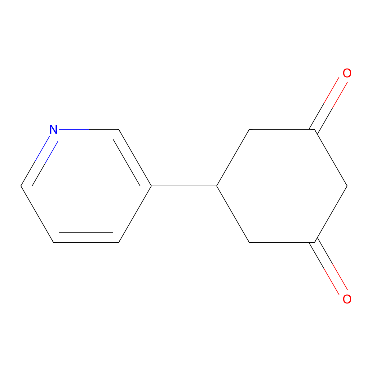 5-Pyridin-3-ylcyclohexane-1,3-dione molecular structure, CAS 1216662-88-2