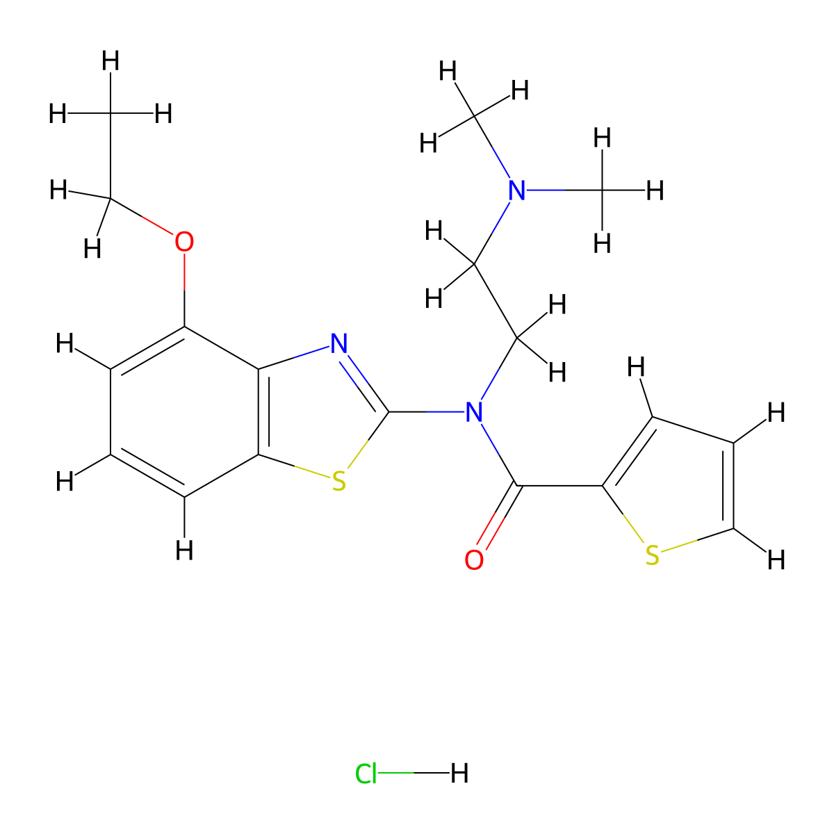 N-(2-(dimethylamino)ethyl)-N-(4-ethoxybenzo[d]thiazol-2-yl)thiophene-2-carboxamide hydrochloride molecular structure, CAS 1216663-76-1