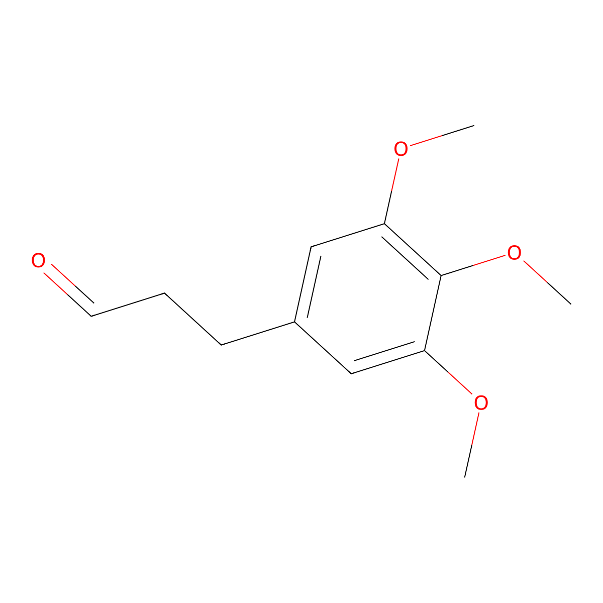 Benzenepropanal,3,4,5-trimethoxy- molecular structure, CAS 121667-78-5