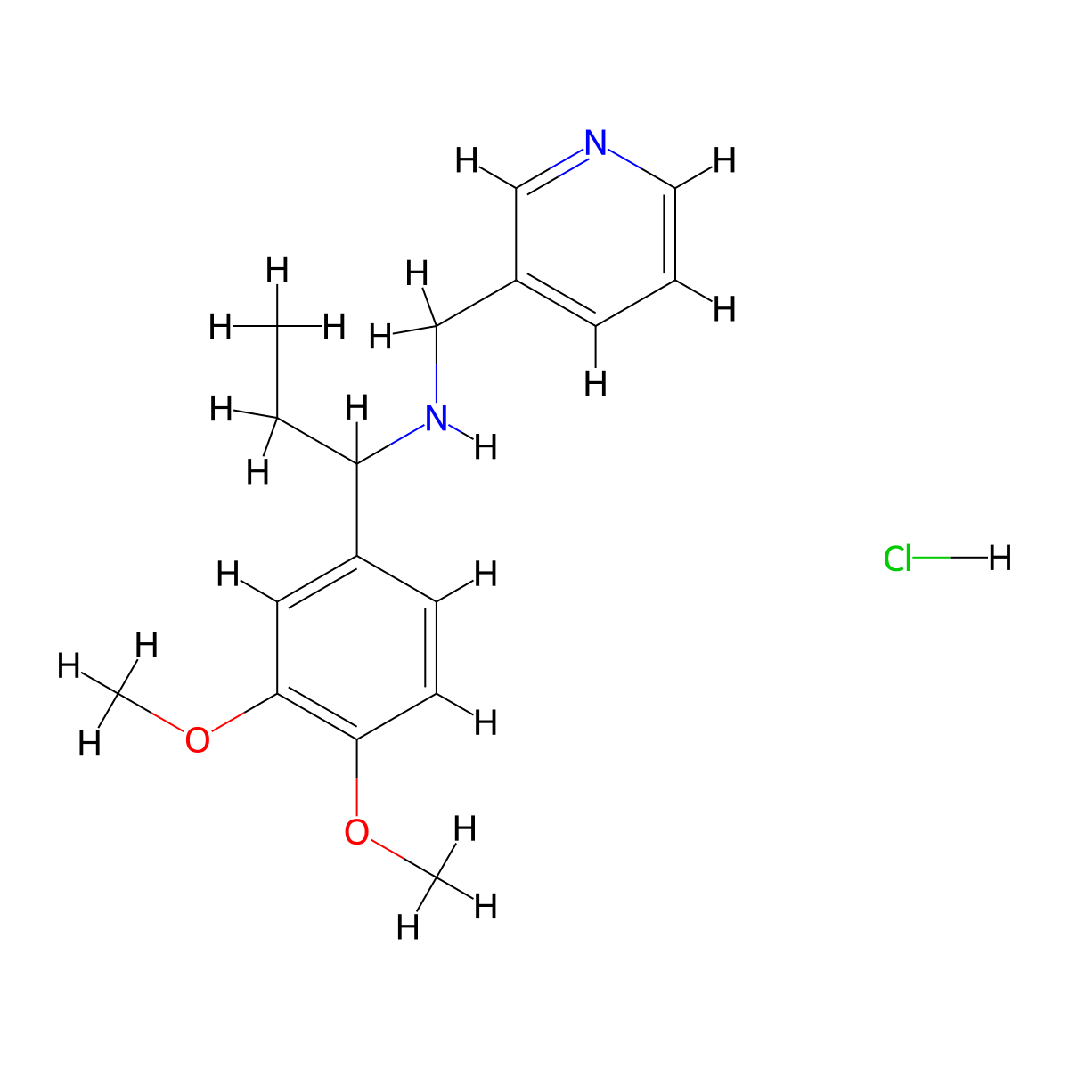 [1-(3,4-Dimethoxyphenyl)propyl](3-pyridinylmethyl)amine hydrochloride molecular structure, CAS 1216675-26-1