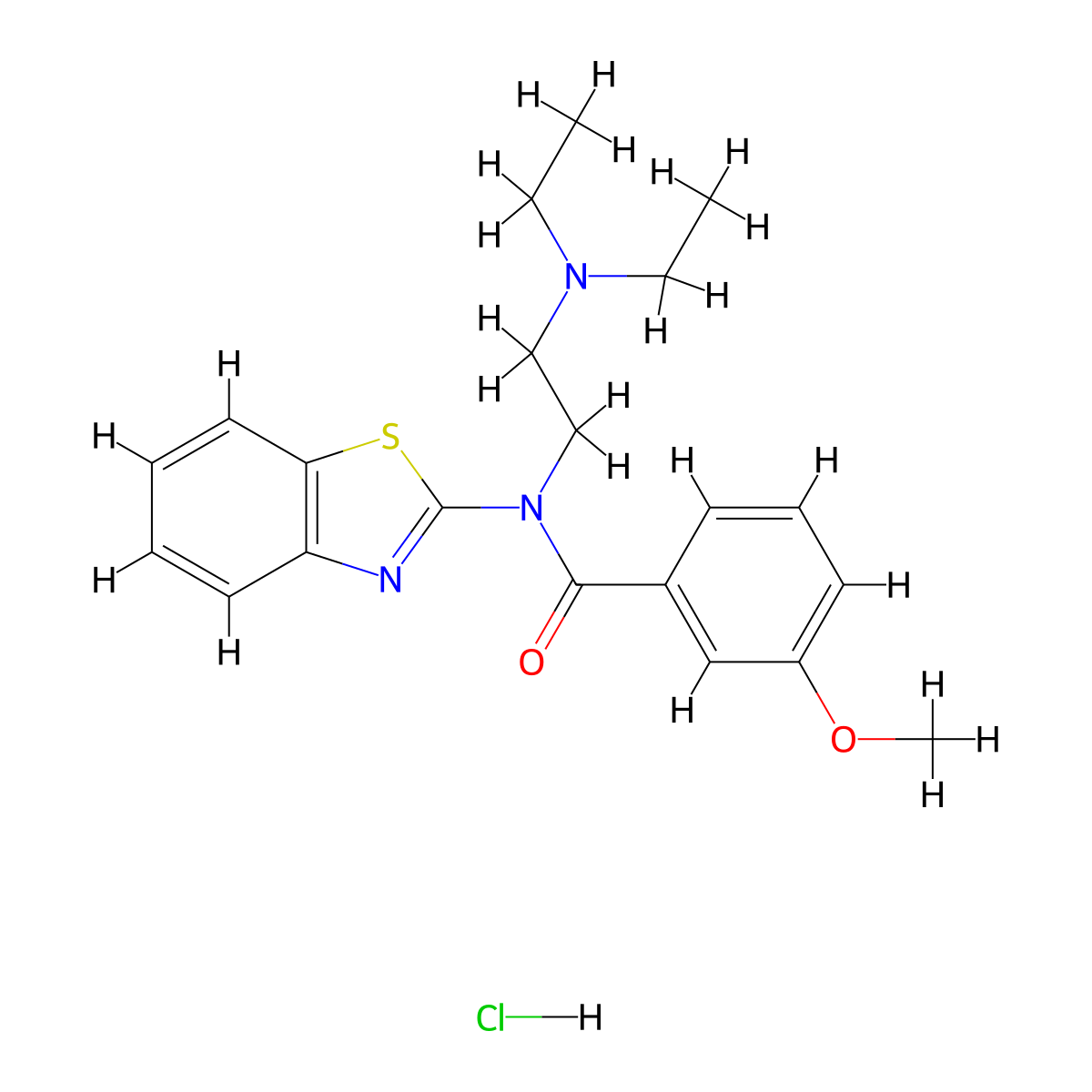 N-(1,3-Benzothiazol-2-YL)-N-[2-(diethylamino)ethyl]-3-methoxybenzamide hydrochloride molecular structure, CAS 1216681-40-1