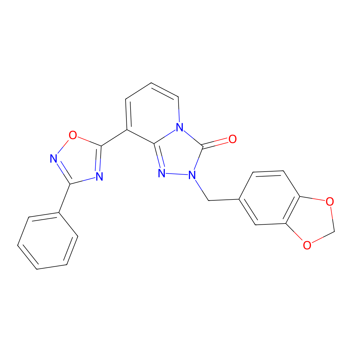 2-(benzo[d][1,3]dioxol-5-ylmethyl)-8-(3-phenyl-1,2,4-oxadiazol-5-yl)-[1,2,4]triazolo[4,3-a]pyridin-3(2H)-one molecular structure, CAS 1216685-75-4