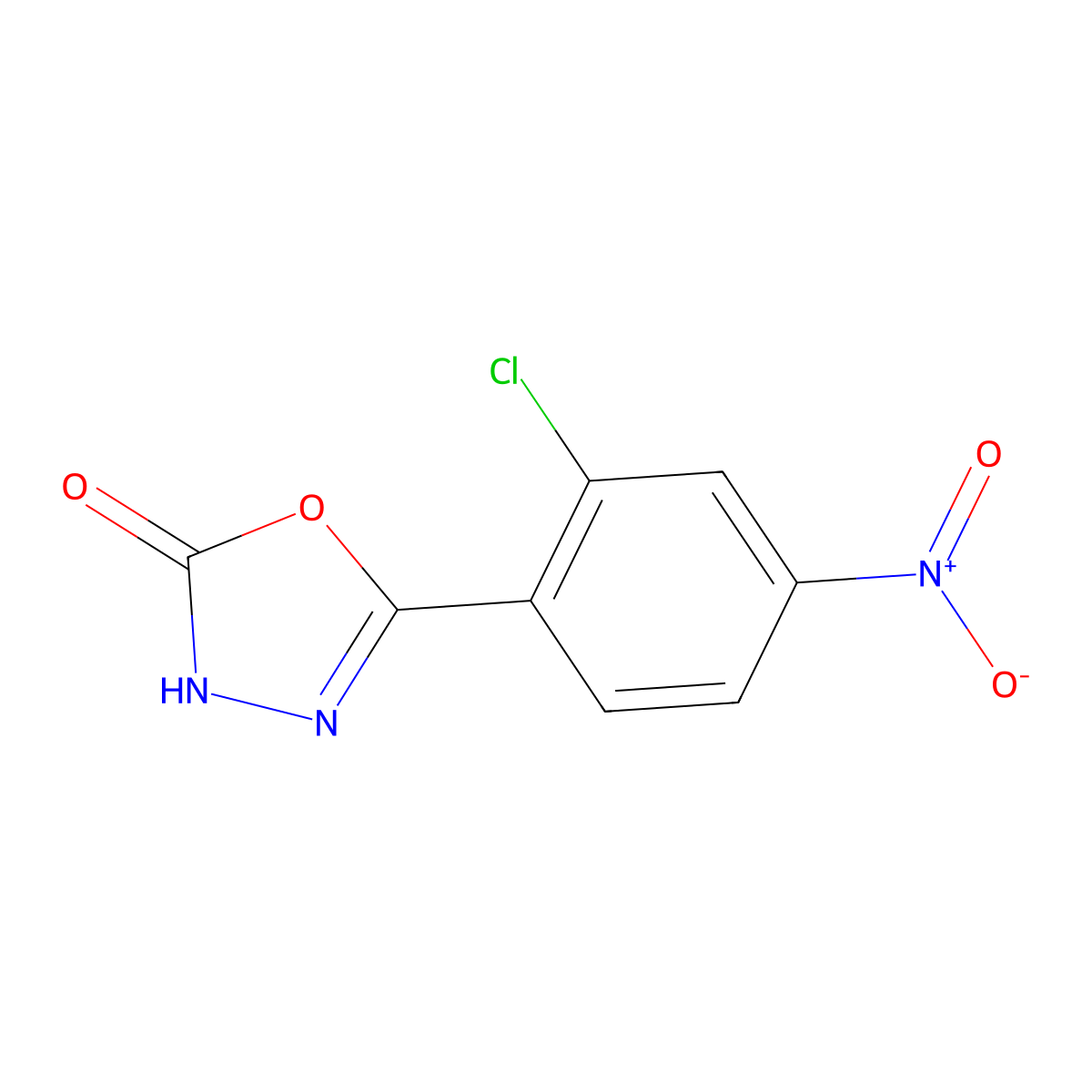 5-(2-Chloro-4-nitrophenyl)-1,3,4-oxadiazol-2(3H)-one molecular structure, CAS 1216686-76-8