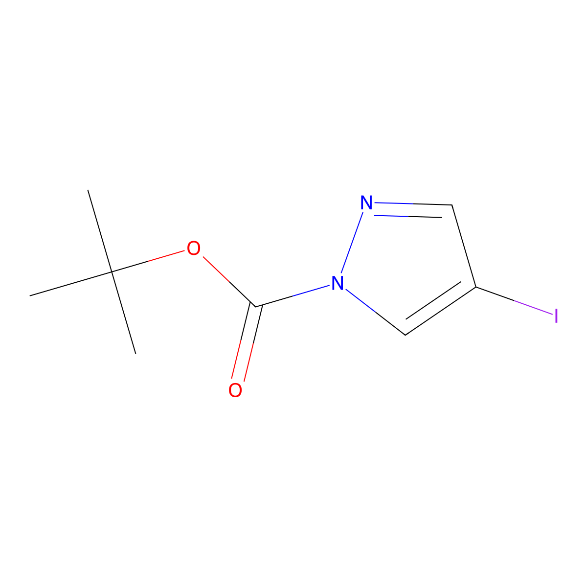 1-Boc-4-iodopyrazole molecular structure, CAS 121669-70-3