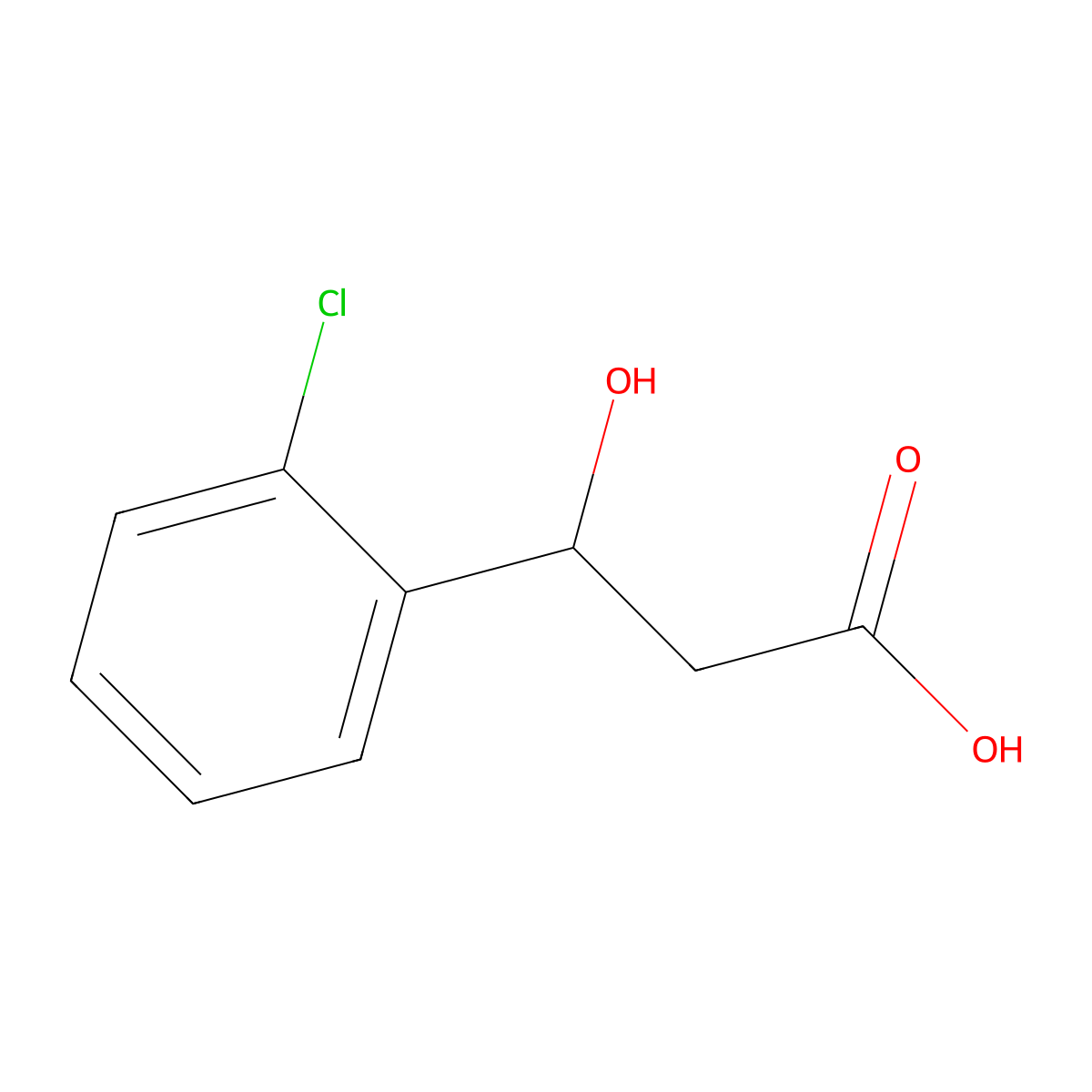 3-(2-Chlorophenyl)-3-hydroxypropanoic acid molecular structure, CAS 121669-89-4