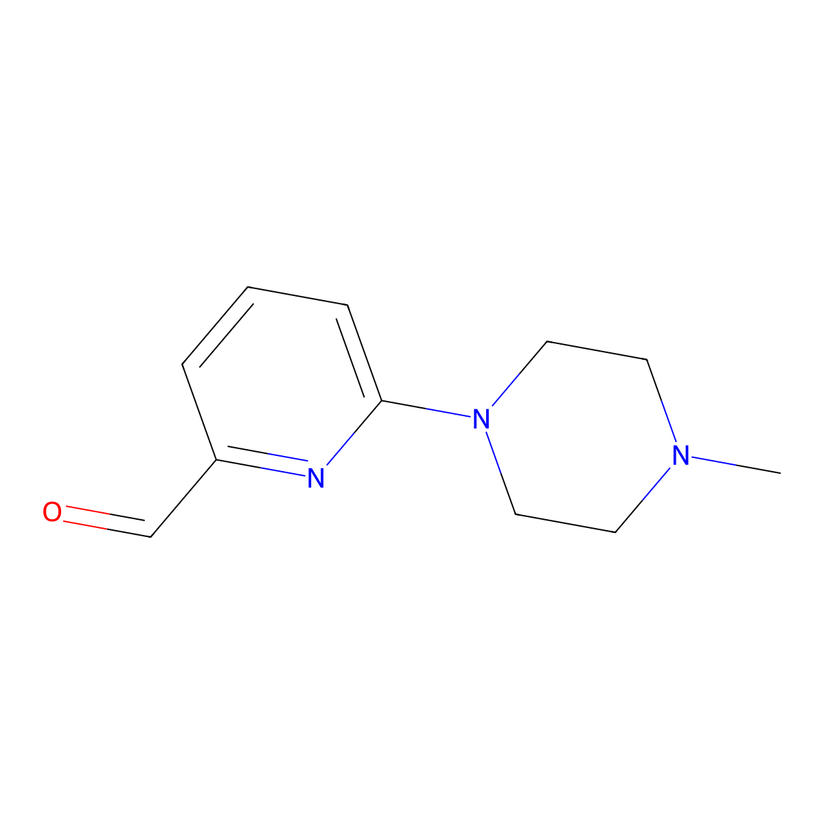 6-(4-Methylpiperazin-1-yl)picolinaldehyde molecular structure, CAS 1216691-10-9