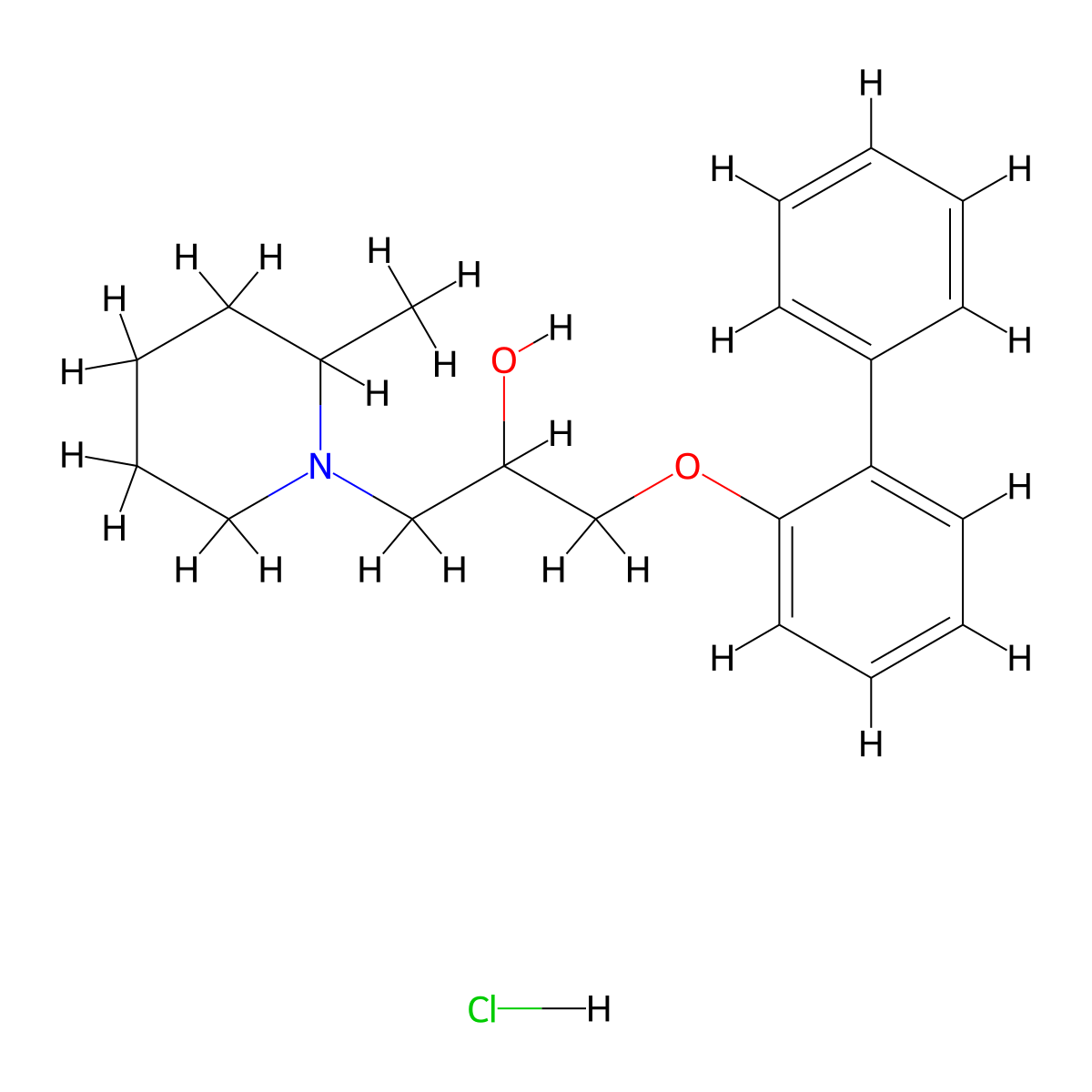 1-([1,1'-Biphenyl]-2-yloxy)-3-(2-methylpiperidin-1-yl)propan-2-ol hydrochloride molecular structure, CAS 1216695-21-4