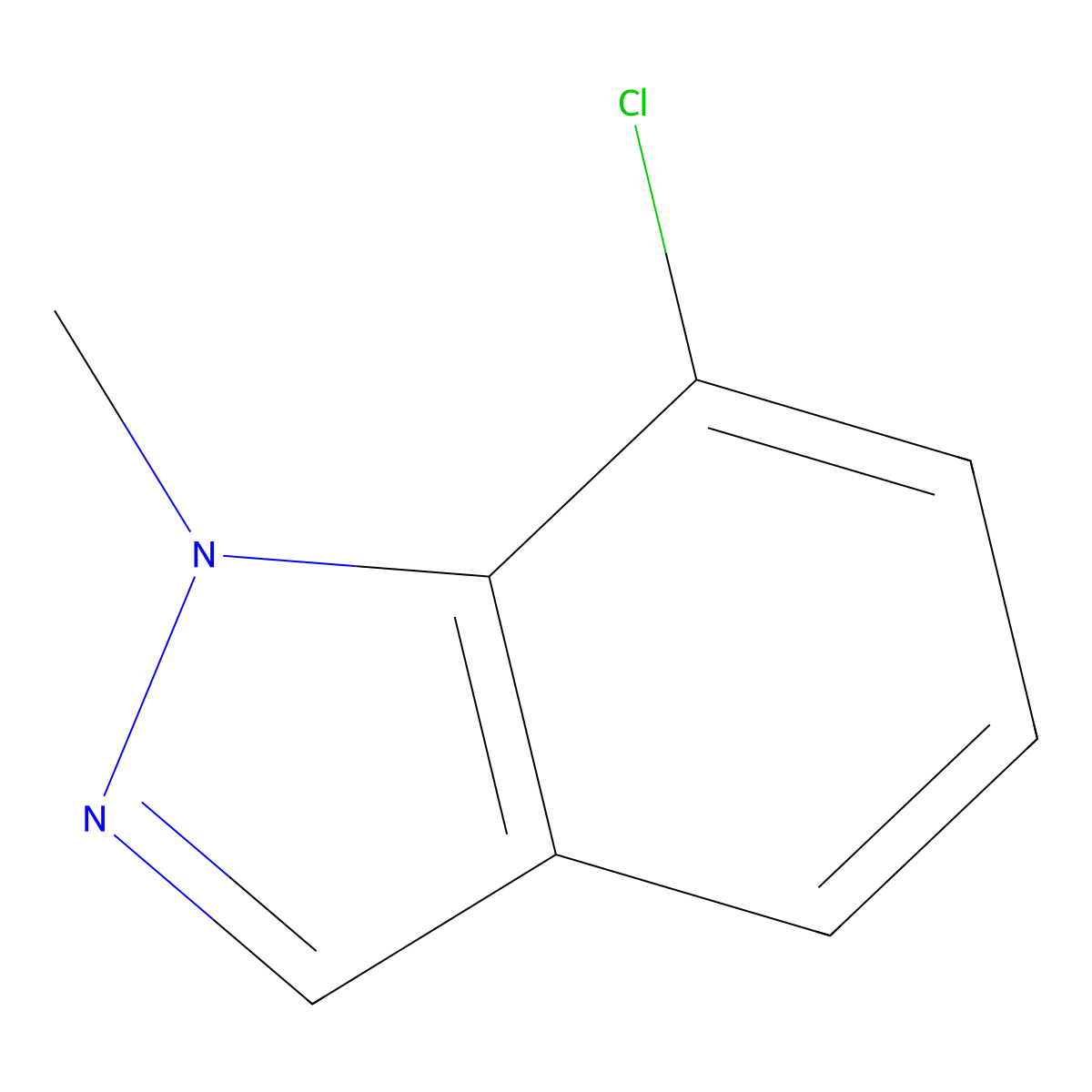 7-Chloro-1-methyl-1H-indazole molecular structure, CAS 1216697-27-6