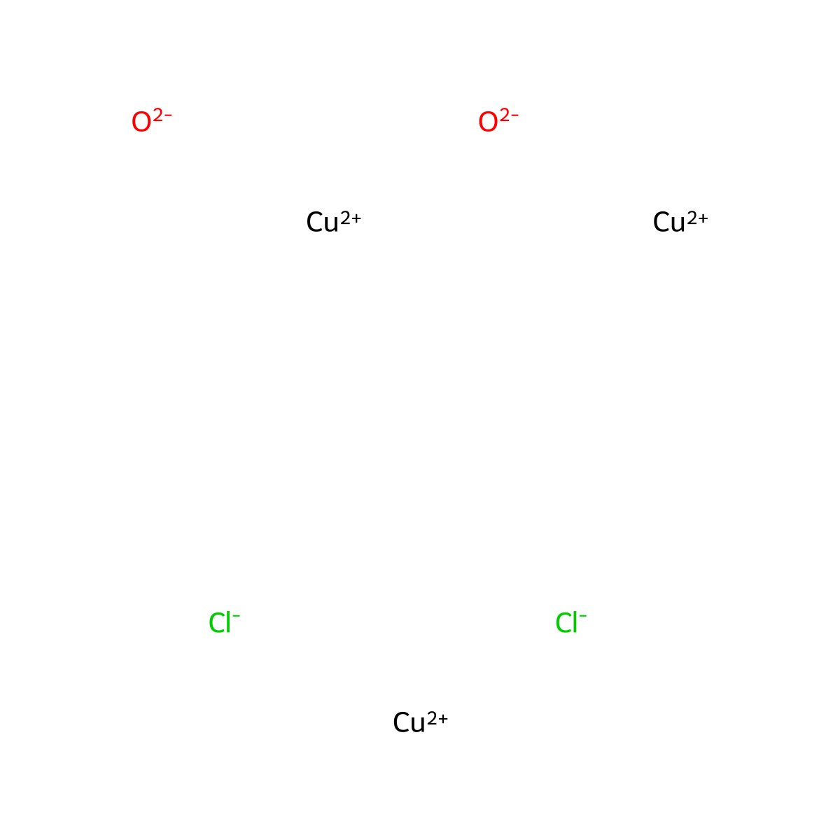 Dicopper dichloride oxide molecular structure, CAS 12167-76-9