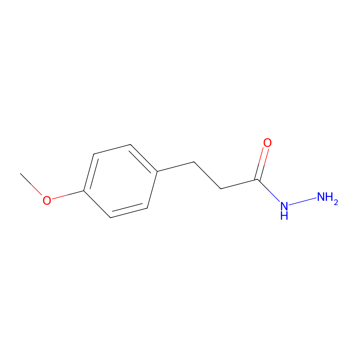 3-(4-Methoxyphenyl)propanohydrazide molecular structure, CAS 121670-33-5