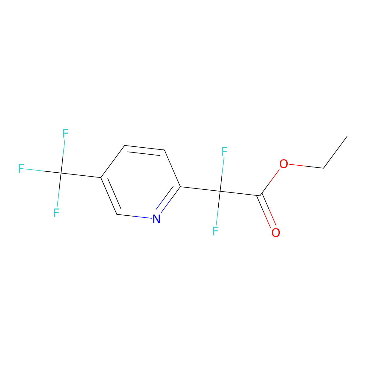 Ethyl Difluoro[5-(trifluoromethyl)pyridin-2-yl]acetate molecular structure, CAS 1216700-64-9