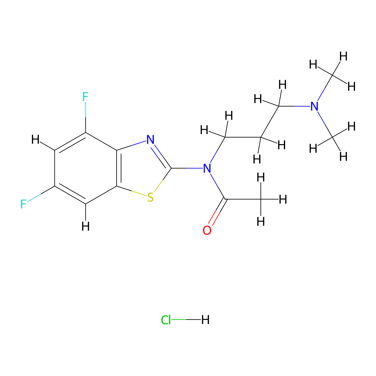 N-(4,6-Difluoro-1,3-benzothiazol-2-YL)-N-[3-(dimethylamino)propyl]acetamide hydrochloride molecular structure, CAS 1216702-64-5