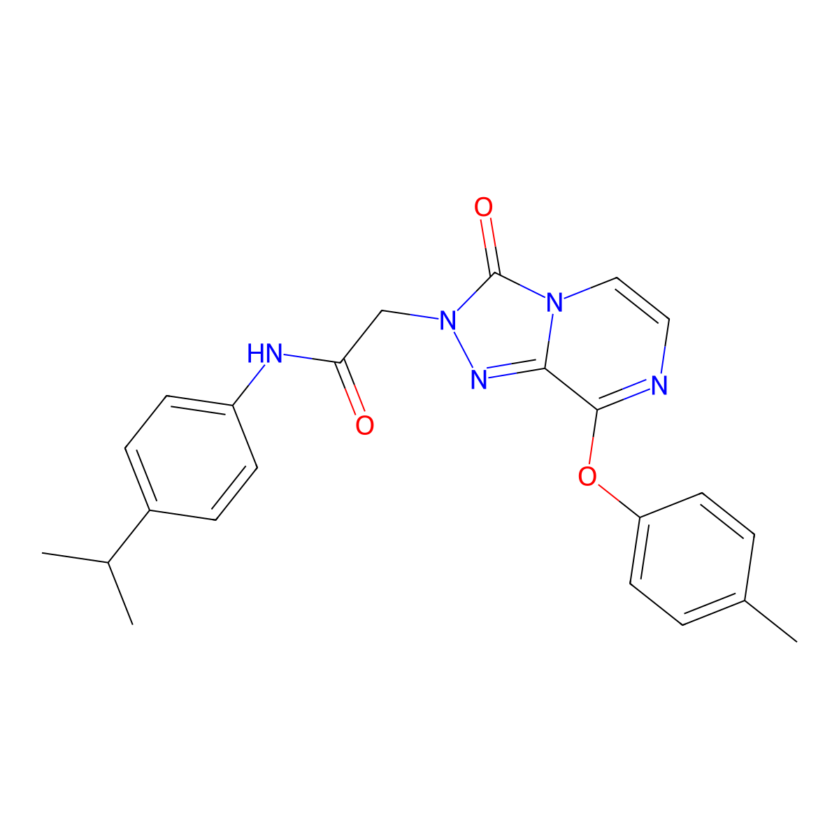 2-[8-(4-methylphenoxy)-3-oxo-2H,3H-[1,2,4]triazolo[4,3-a]pyrazin-2-yl]-N-[4-(propan-2-yl)phenyl]acetamide molecular structure, CAS 1216702-98-5