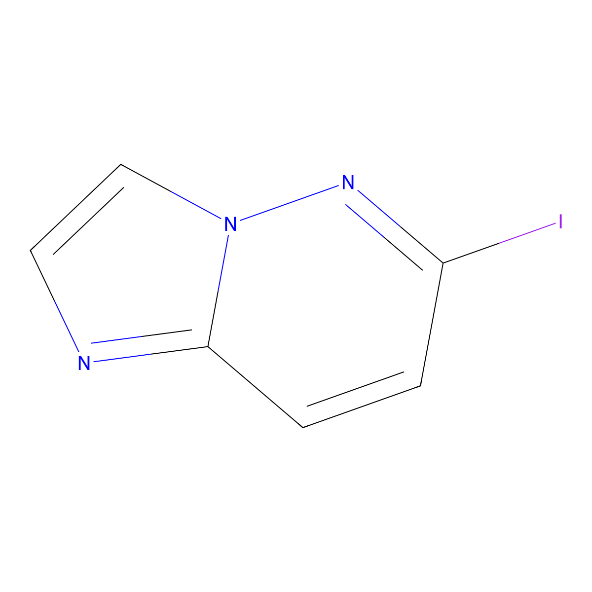 6-Iodoimidazo[1,2-b]pyridazine molecular structure, CAS 1216703-05-7