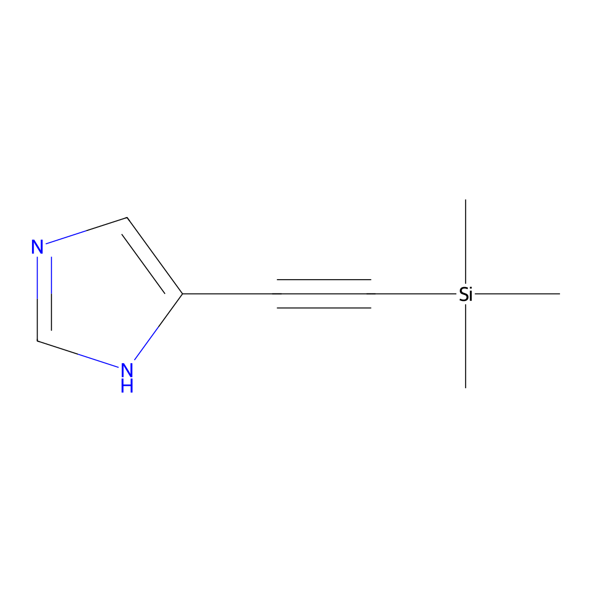 (4-Imidazinylethynyl)trimethylsilane molecular structure, CAS 1216709-90-8