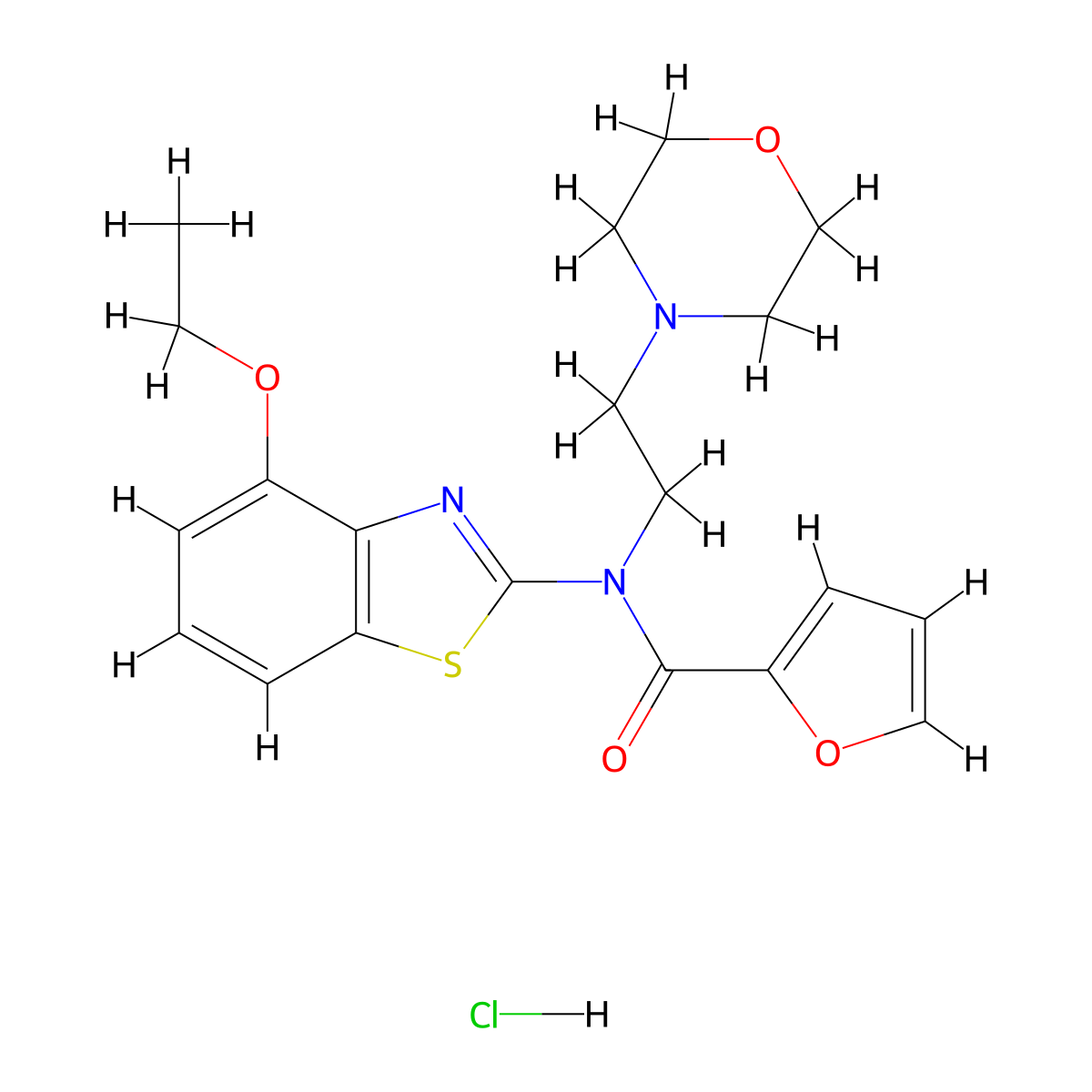 N-(4-ethoxybenzo[d]thiazol-2-yl)-N-(2-morpholinoethyl)furan-2-carboxamide hydrochloride molecular structure, CAS 1216711-20-4