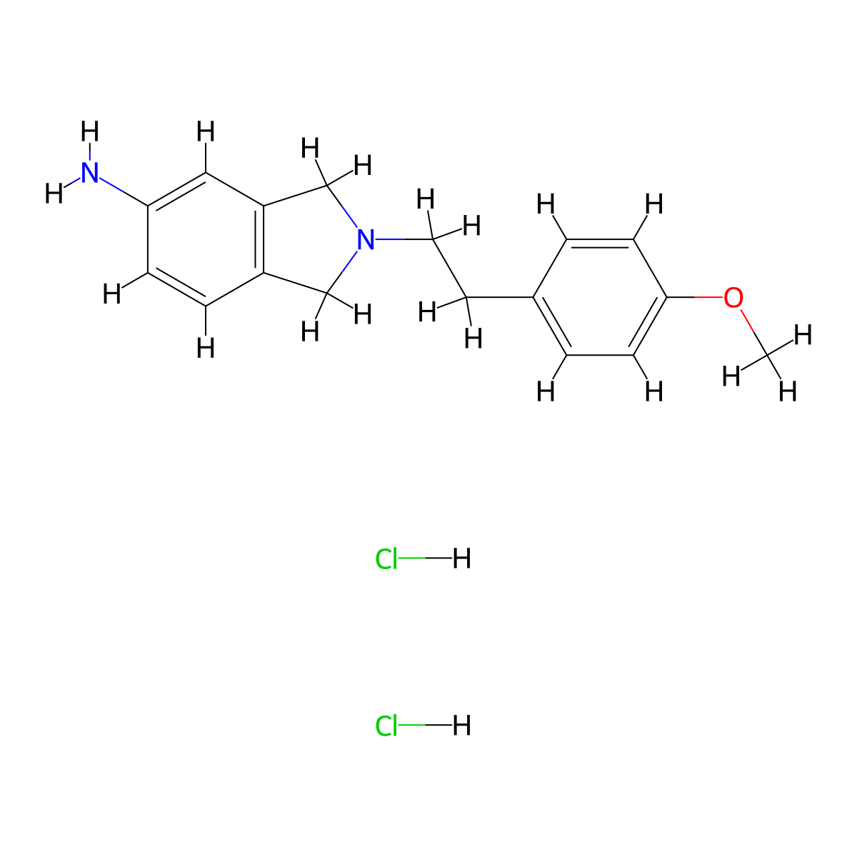 2-(4-Methoxyphenethyl)isoindolin-5-amine dihydrochloride molecular structure, CAS 1216711-31-7