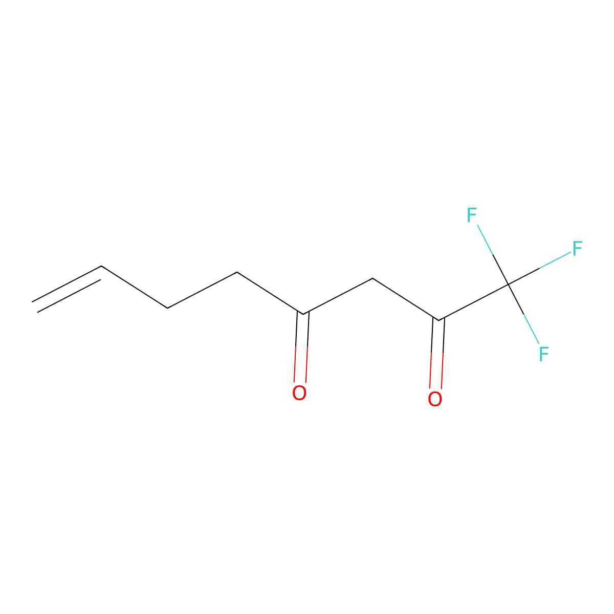 1,1,1-Trifluorooct-7-ene-2,4-dione molecular structure, CAS 121672-57-9