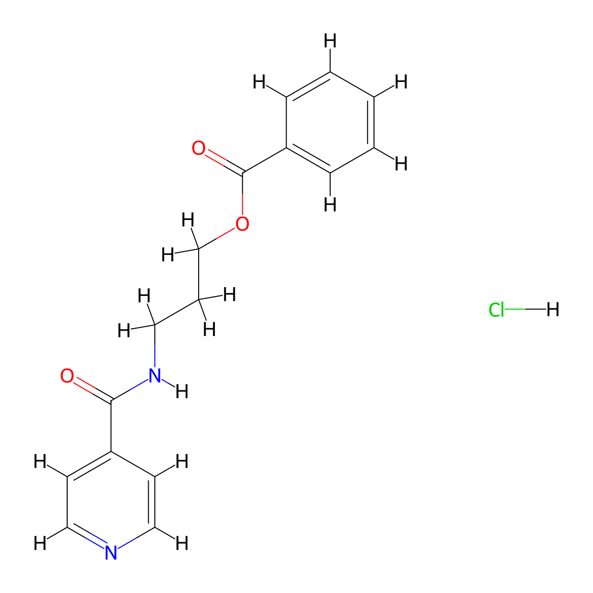 3-(Isonicotinamido)propyl benzoate hydrochloride molecular structure, CAS 1216720-62-5