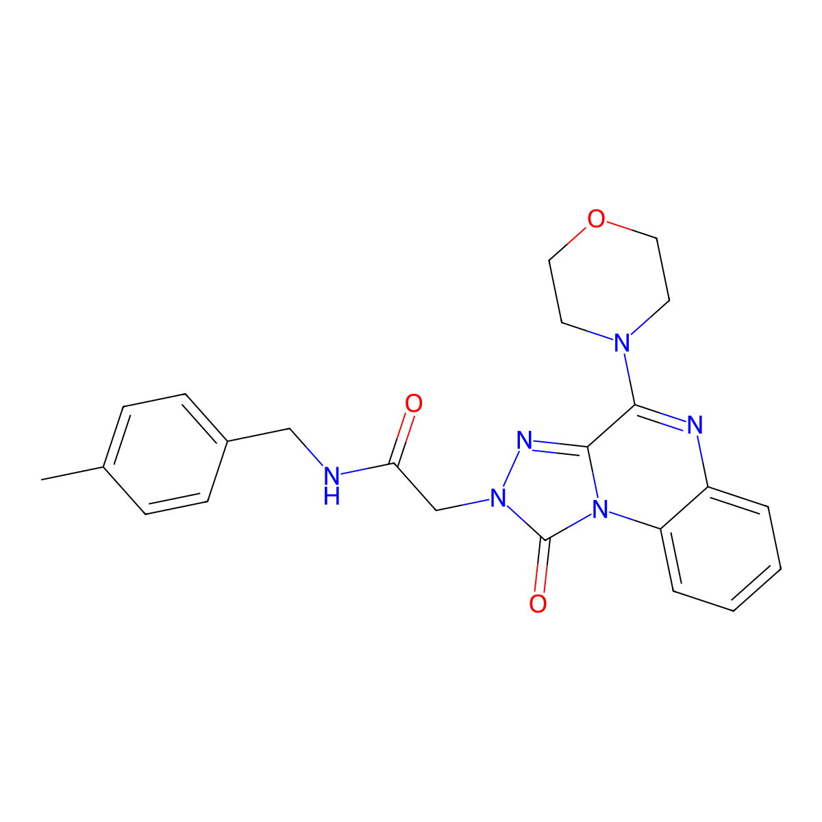N-(4-methylbenzyl)-2-(4-morpholino-1-oxo-[1,2,4]triazolo[4,3-a]quinoxalin-2(1H)-yl)acetamide molecular structure, CAS 1216735-81-7
