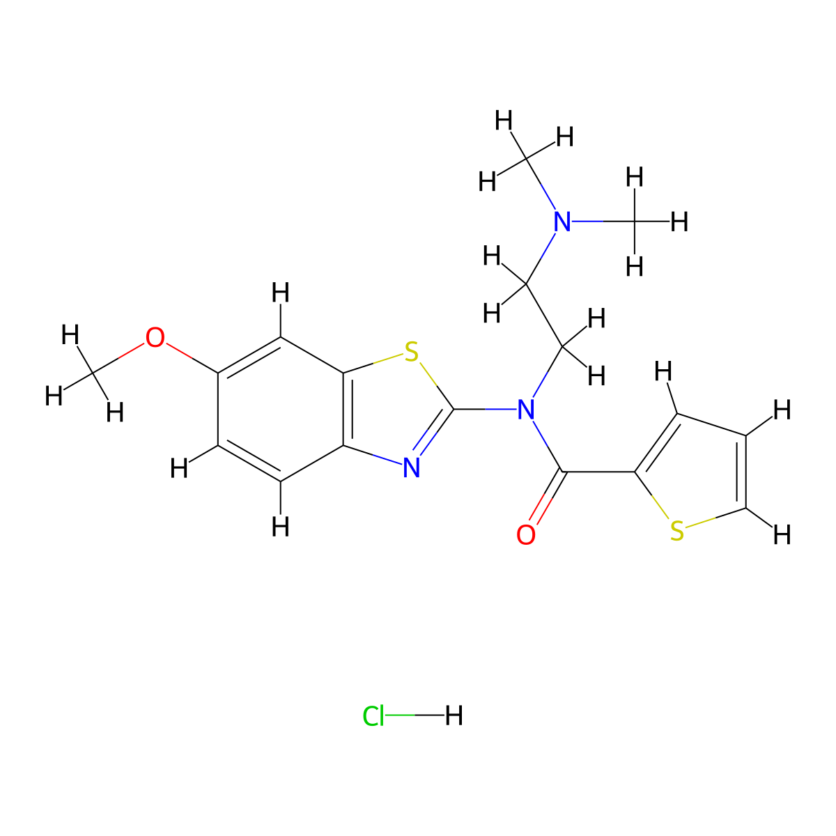 N-(2-(dimethylamino)ethyl)-N-(6-methoxybenzo[d]thiazol-2-yl)thiophene-2-carboxamide hydrochloride molecular structure, CAS 1216740-94-1