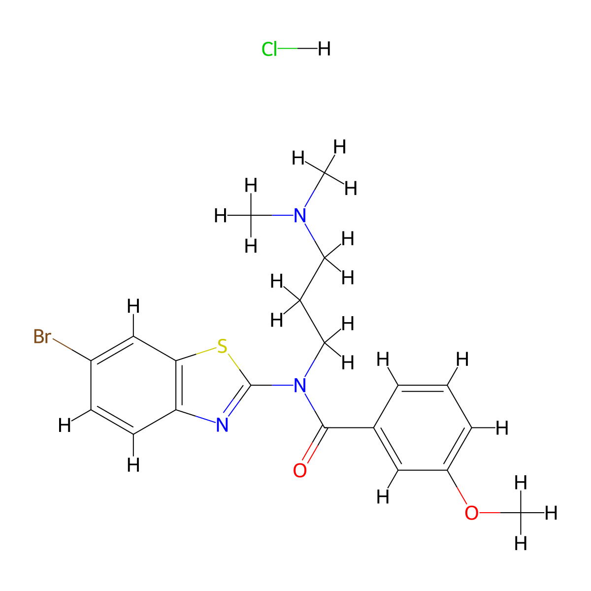 N-(6-Bromo-1,3-benzothiazol-2-YL)-N-[3-(dimethylamino)propyl]-3-methoxybenzamide hydrochloride molecular structure, CAS 1216759-04-4
