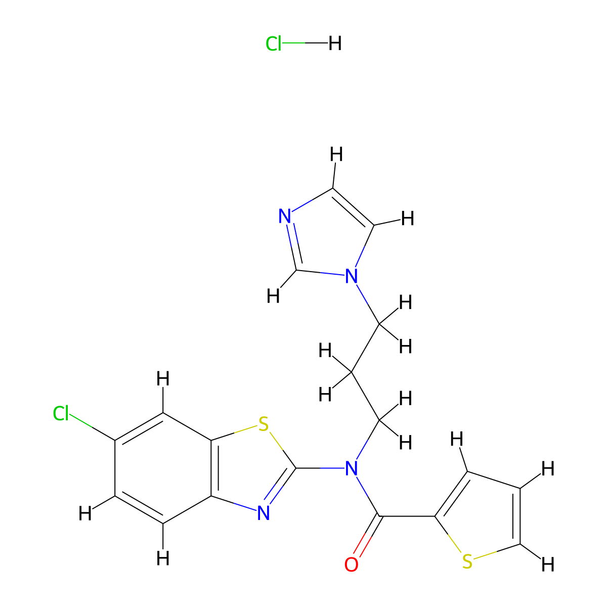 N-(3-(1H-imidazol-1-yl)propyl)-N-(6-chlorobenzo[d]thiazol-2-yl)thiophene-2-carboxamide hydrochloride molecular structure, CAS 1216760-49-4