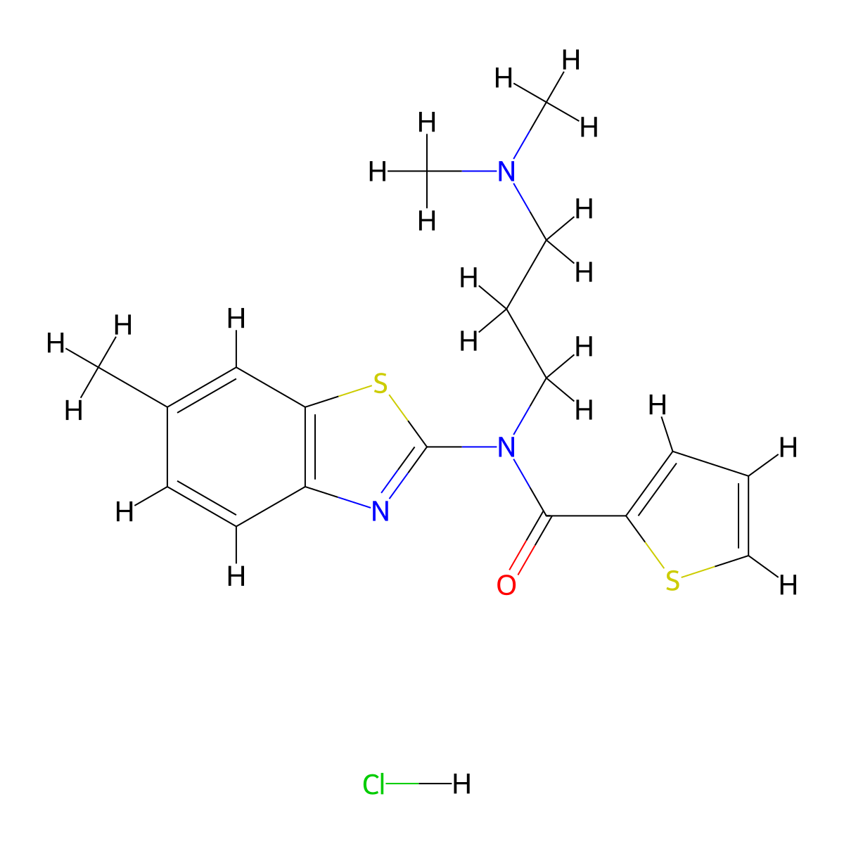 N-(3-(dimethylamino)propyl)-N-(6-methylbenzo[d]thiazol-2-yl)thiophene-2-carboxamide hydrochloride molecular structure, CAS 1216763-91-5