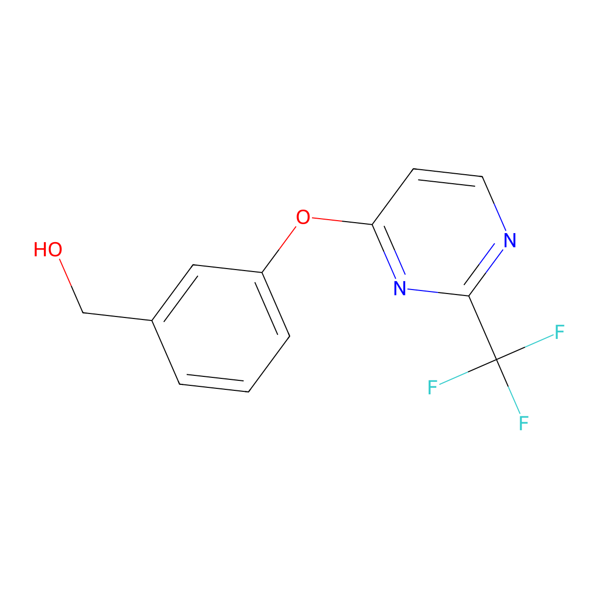 (3-((2-(Trifluoromethyl)pyrimidin-4-yl)oxy)phenyl)methanol molecular structure, CAS 1216765-85-3