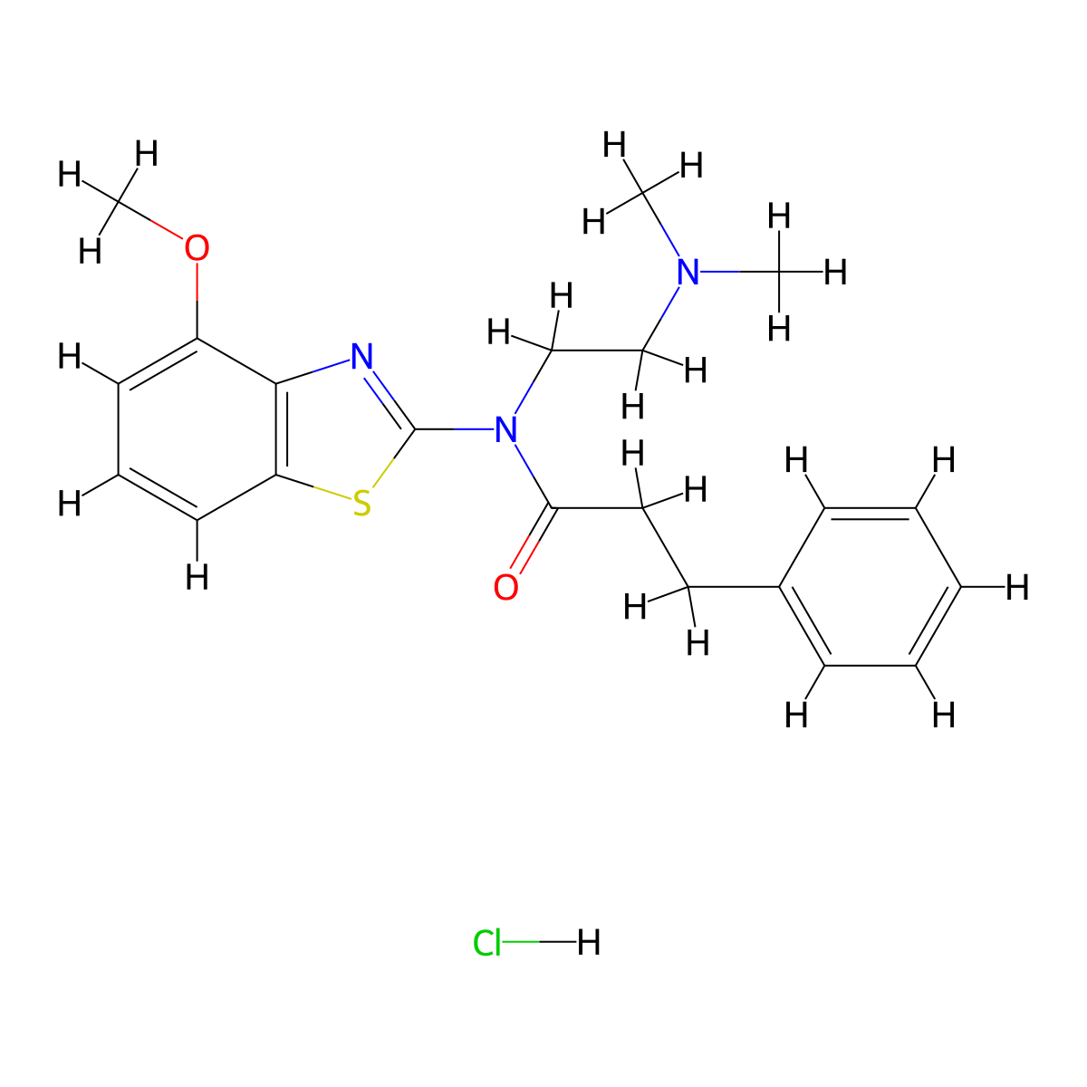 N-(2-(dimethylamino)ethyl)-N-(4-methoxybenzo[d]thiazol-2-yl)-3-phenylpropanamide hydrochloride molecular structure, CAS 1216768-96-5
