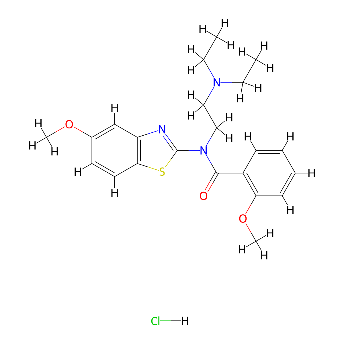 N-(2-(diethylamino)ethyl)-2-methoxy-N-(5-methoxybenzo[d]thiazol-2-yl)benzamide hydrochloride molecular structure, CAS 1216784-14-3