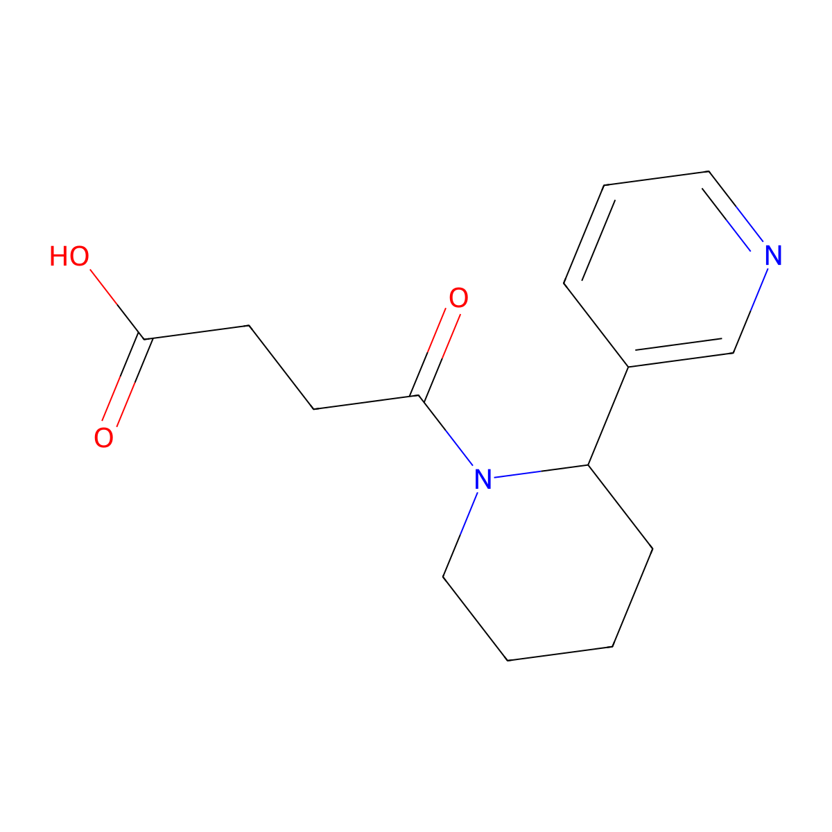 4-Oxo-4-[2-(pyridin-3-yl)piperidin-1-yl]butanoic acid molecular structure, CAS 1216785-14-6