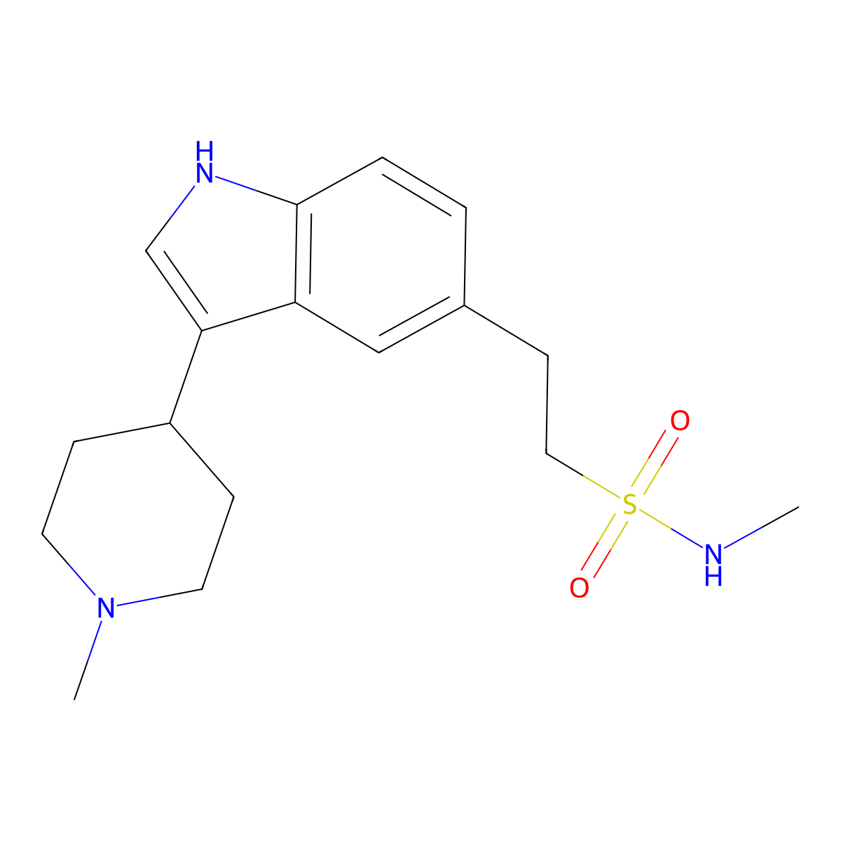 Naratriptan molecular structure, CAS 121679-13-8
