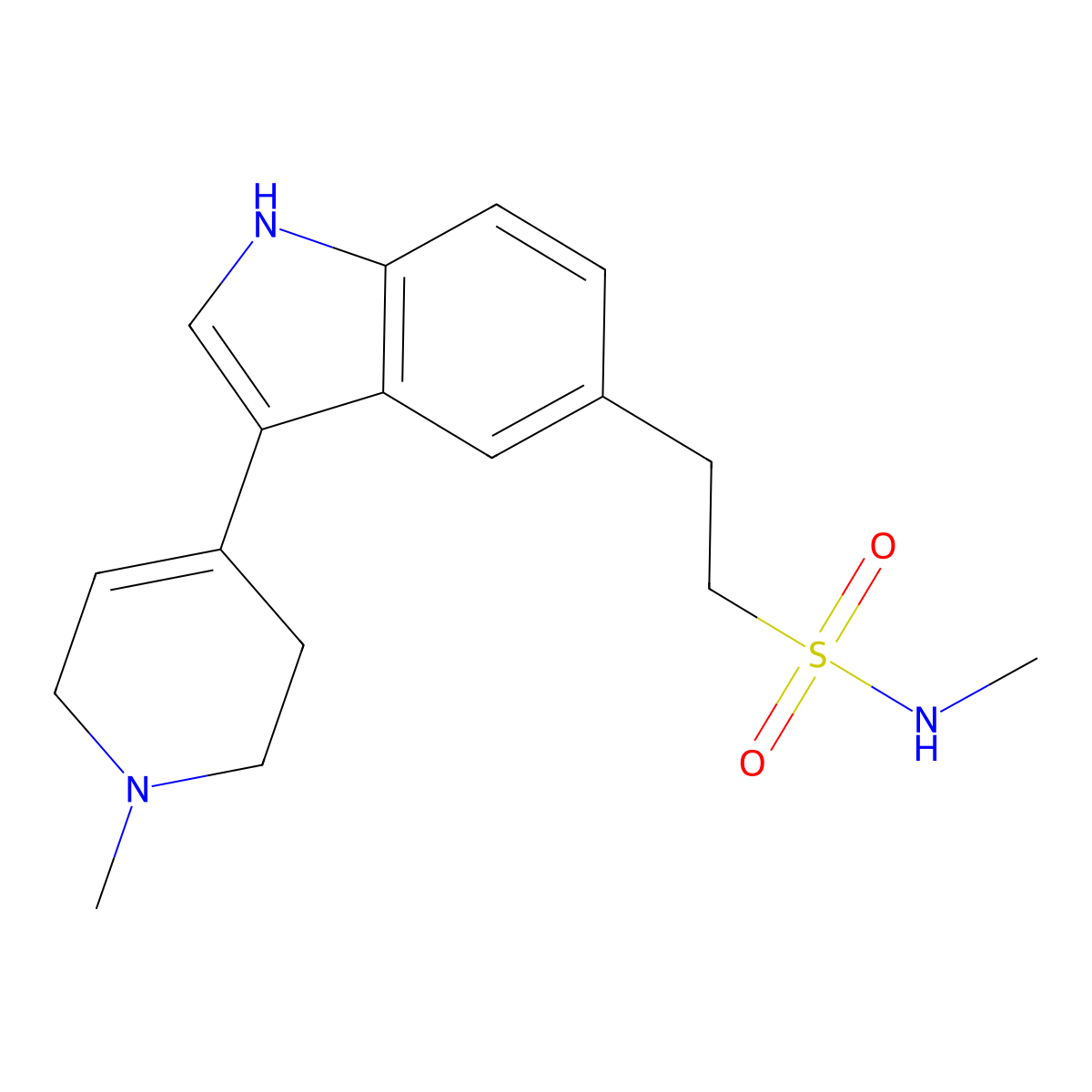 3,4-Didehydronaratriptan molecular structure, CAS 121679-20-7