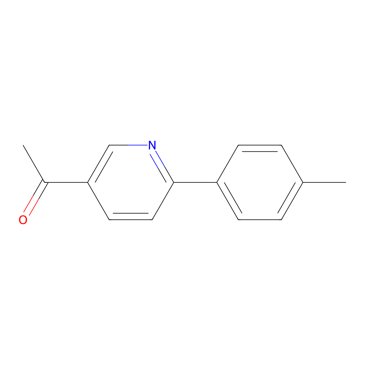 1-[6-(4-Methylphenyl)pyridin-3-yl]ethanone molecular structure, CAS 1216790-93-0