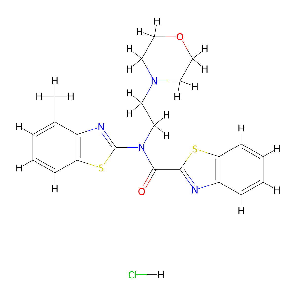 N-(4-methylbenzo[d]thiazol-2-yl)-N-(2-morpholinoethyl)benzo[d]thiazole-2-carboxamide hydrochloride molecular structure, CAS 1216799-58-4