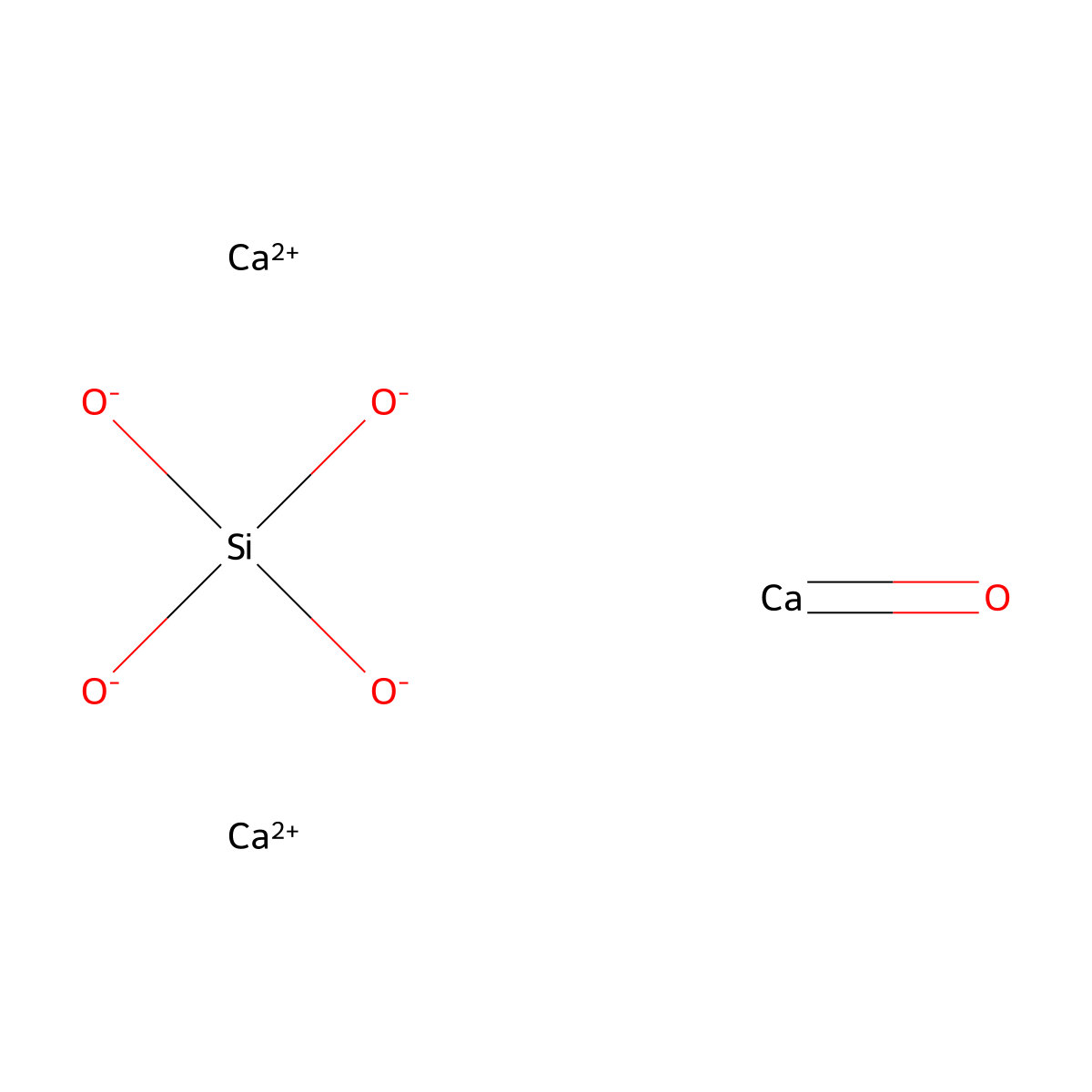 Tricalcium silicate molecular structure, CAS 12168-85-3