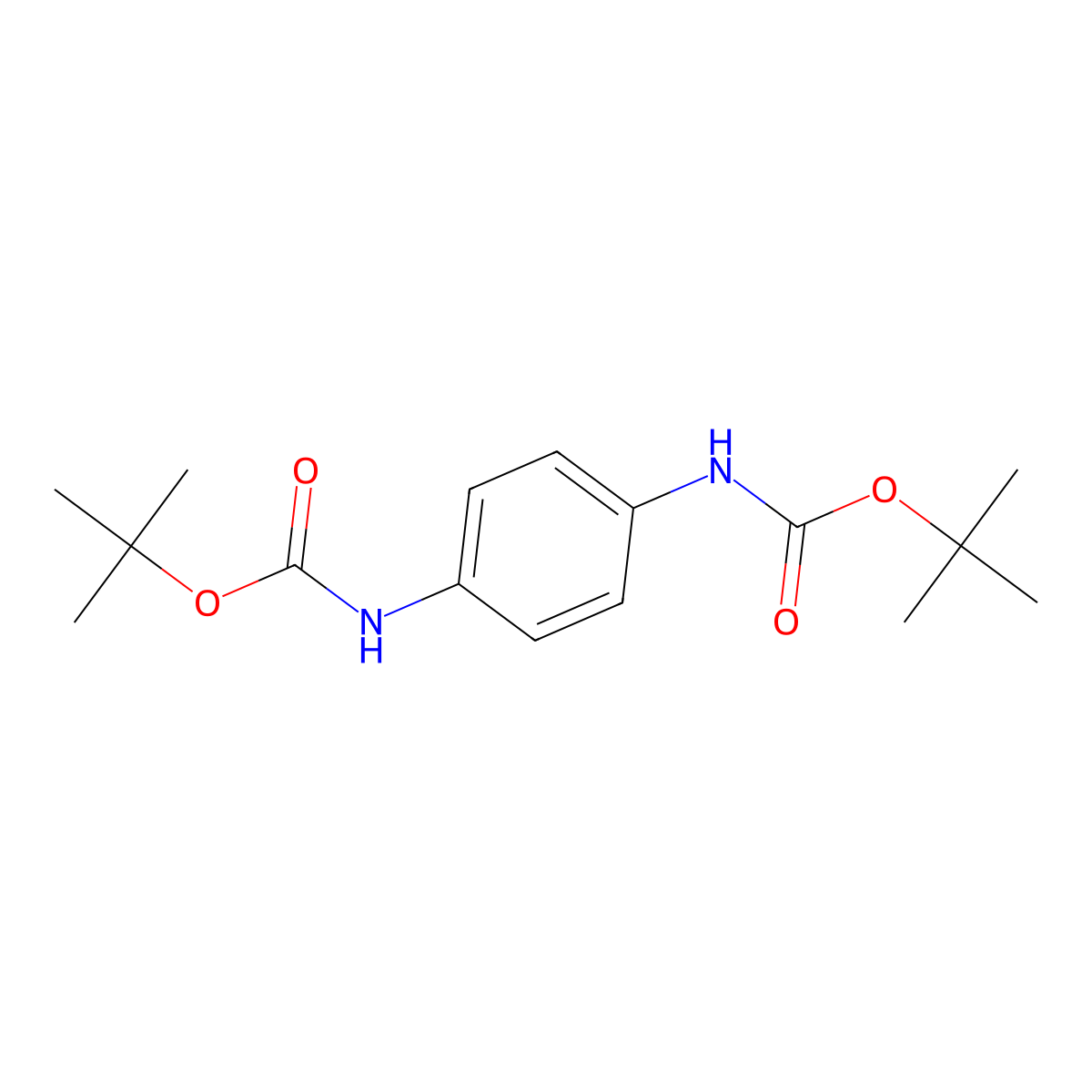 Di-tert-Butyl 1,4-phenylenedicarbamate molecular structure, CAS 121680-23-7