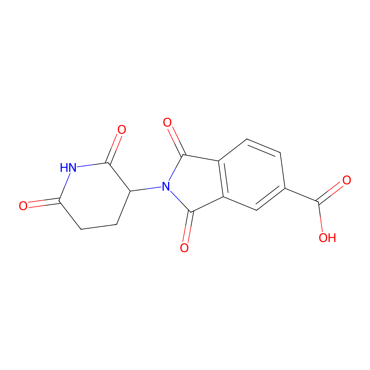 2-(2,6-Dioxopiperidin-3-yl)-1,3-dioxoisoindoline-5-carboxylic Acid molecular structure, CAS 1216805-11-6