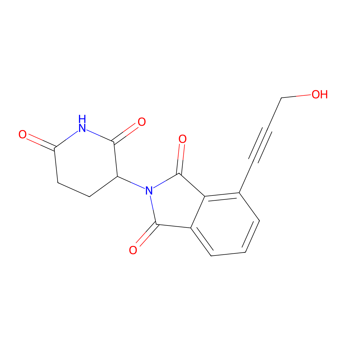 Thalidomide-propargyl-OH molecular structure, CAS 1216805-67-2