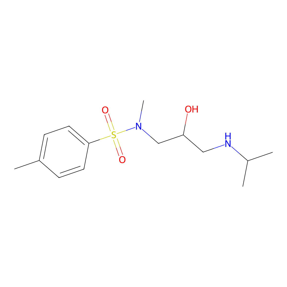 N-(2-hydroxy-3-(isopropylamino)propyl)-N,4-dimethylbenzenesulfonamide molecular structure, CAS 1216807-67-8