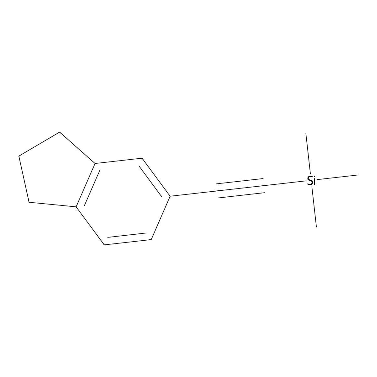 5-(Trimethylsilylethynyl)indane molecular structure, CAS 1216812-56-4