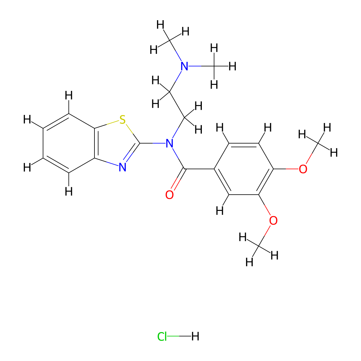 N-(1,3-Benzothiazol-2-YL)-N-[2-(dimethylamino)ethyl]-3,4-dimethoxybenzamide hydrochloride molecular structure, CAS 1216814-76-4