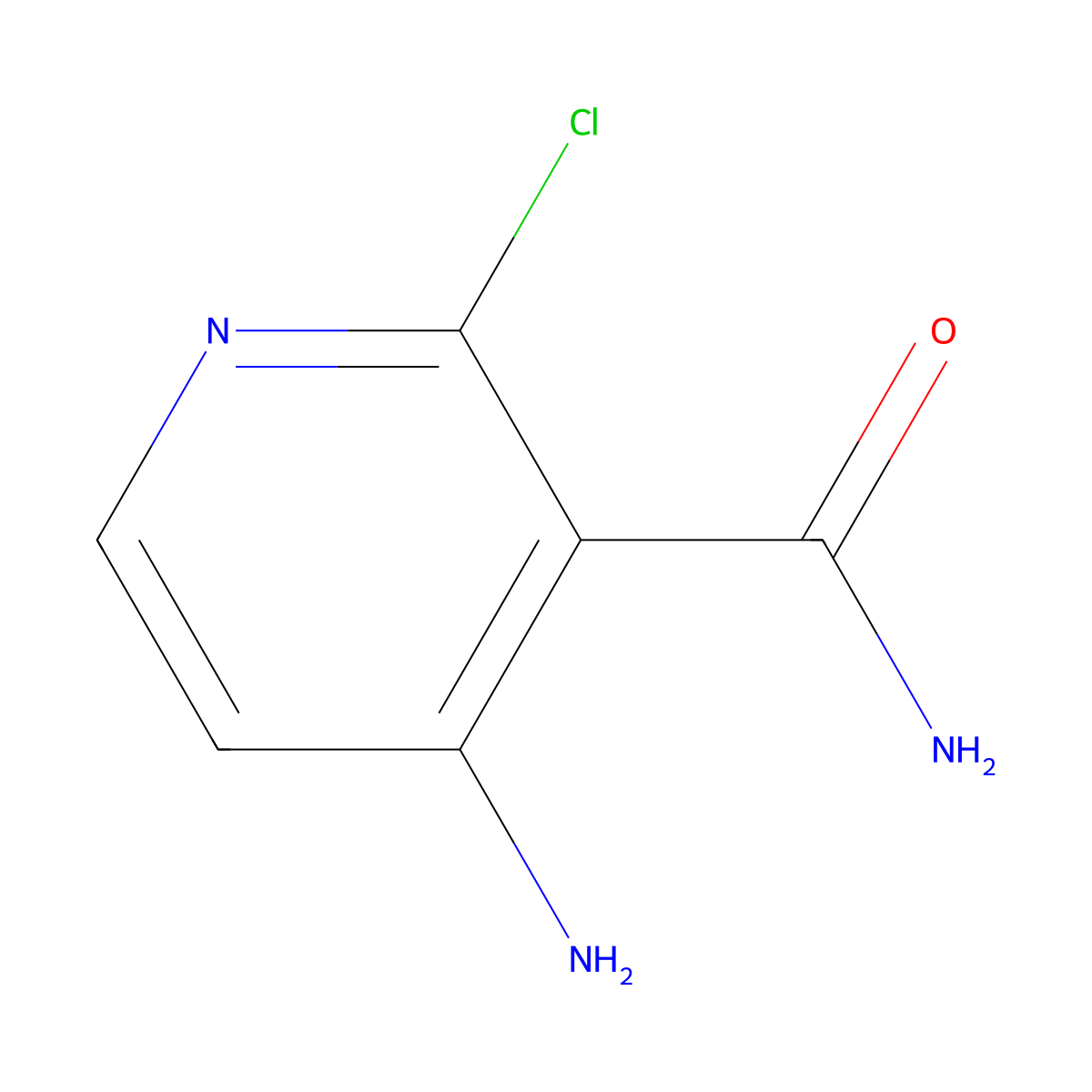 4-Amino-2-chloronicotinamide molecular structure, CAS 1216816-10-2