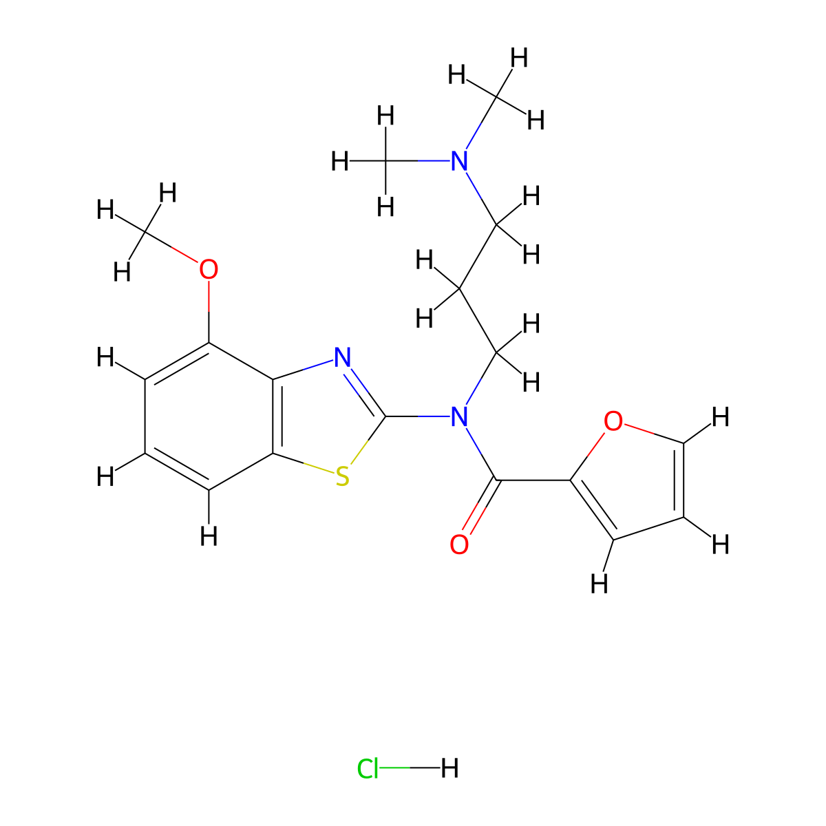 N-(3-(dimethylamino)propyl)-N-(4-methoxybenzo[d]thiazol-2-yl)furan-2-carboxamide hydrochloride molecular structure, CAS 1216824-51-9