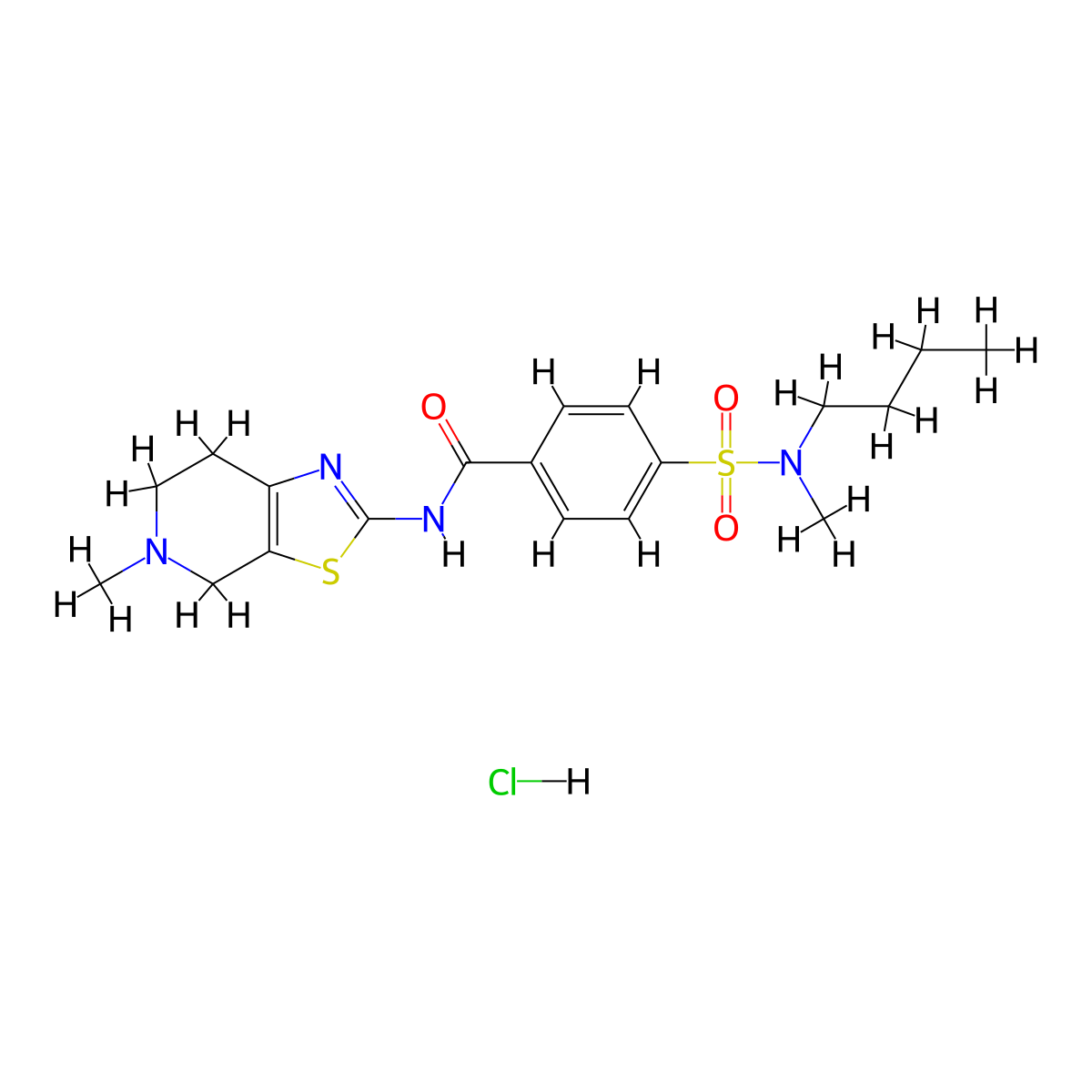 4-(N-butyl-N-methylsulfamoyl)-N-(5-methyl-4,5,6,7-tetrahydrothiazolo[5,4-c]pyridin-2-yl)benzamide hydrochloride molecular structure, CAS 1216825-44-3