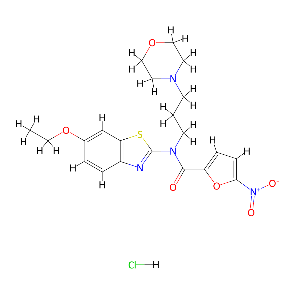 N-(6-ethoxybenzo[d]thiazol-2-yl)-N-(3-morpholinopropyl)-5-nitrofuran-2-carboxamide hydrochloride molecular structure, CAS 1216831-47-8