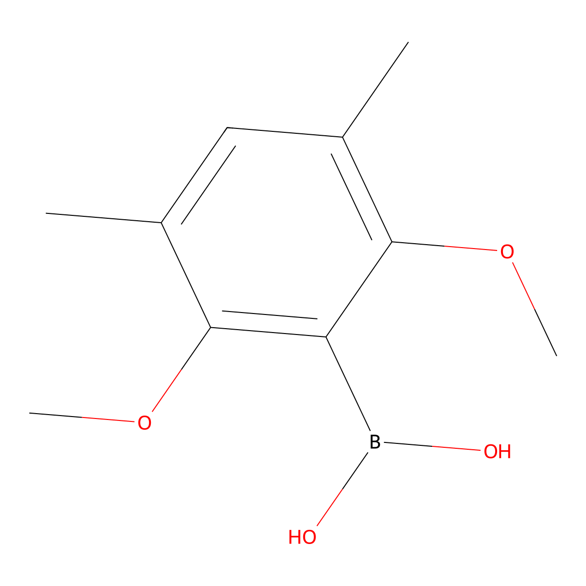(2,6-Dimethoxy-3,5-dimethylphenyl)boronic acid molecular structure, CAS 1216833-96-3