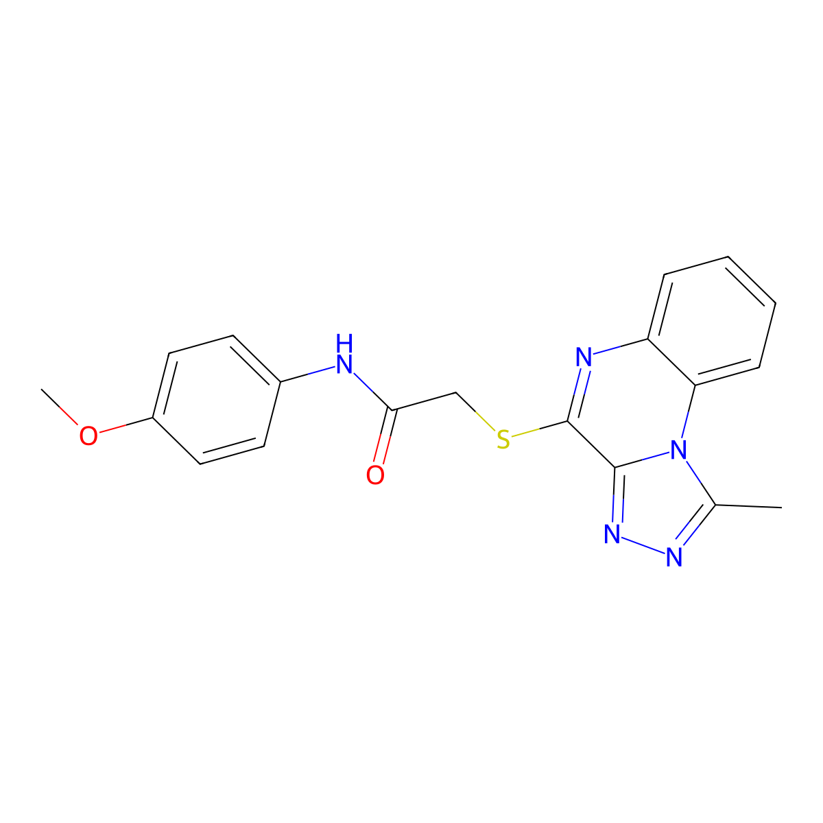 N-(4-Methoxyphenyl)-2-({1-methyl-[1,2,4]triazolo[4,3-A]quinoxalin-4-YL}sulfanyl)acetamide molecular structure, CAS 1216835-39-0